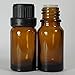 Bioll 10ml (1/3 oz) Essential Oil Dropper Glass Bottle. Refillable Sample Bottles Vials With Orifice Reducer Dropper And Cap For Perfume And Aromatherapy Oils -24Pack (Amber)