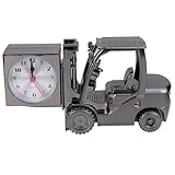 Healeved Orologio da Tavolo e Creativo in Plastica a Forma di Carrello Elevatore Funzione di Promemoria e Decorazione per Casa e Soggiorno