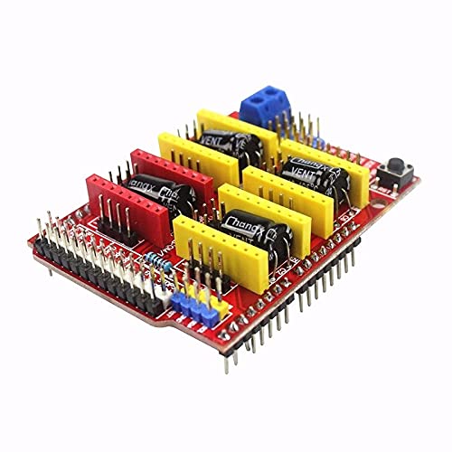 Lysee 3D Printer Parts & Accessories - CNC Shield v3 Engraving Machine 3D Printer+ 4pcs A4988 Driver Expansion Board for + R3 with USB Cable