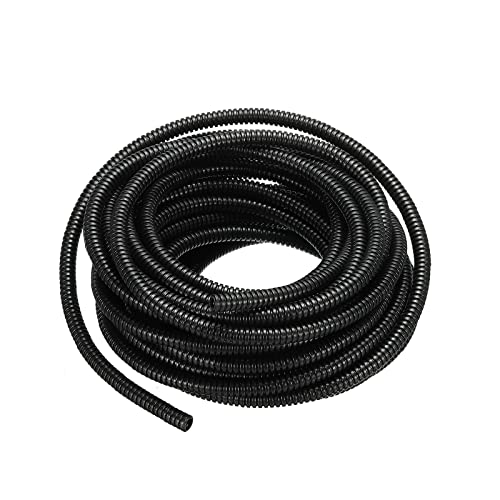 DMiotech 7mm x 5mm x 8 m PVC No Dividido Corrugado Tubo Interior Exterior Cable Gestión para Envoltura Ordenado Oficina Jardín