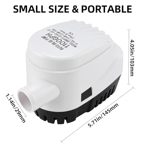image for Amarine Made Bilge Pump Automatic Submersible Bilge Pump 12v 1100gph S