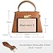 Women's Top-handle Handbags– Vegan Leather Vintage Top Handle Design with Adjustable Strap, Fashion Commuter Crossbody Bag, BROWN, Large