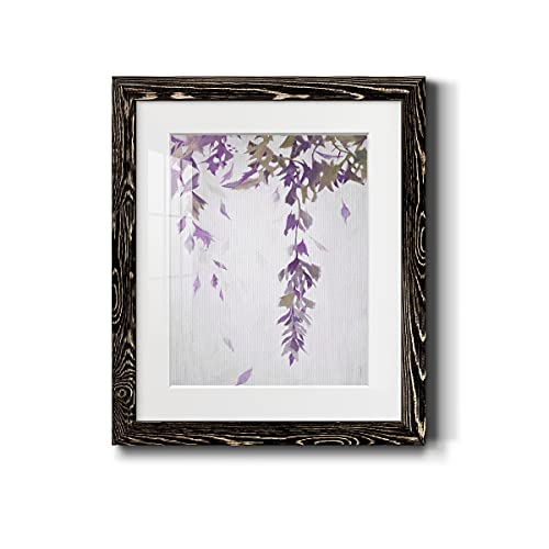 Renditions Gallery Wall Art, Bedroom Décor, Architecture, American, Art Deco, Italian, Black Framed Print with MatBoard and Acrylic Glass, Leaf Cascade II 17X20