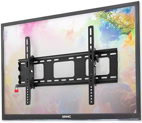 Duronic TV Bracket Wall and Ceiling Mount TVB103M 32-65 Inch Television Screen VESA Up To 600x400mm Flat Screen LED OLED QLED Heavy Duty Anti-Theft