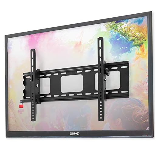 Duronic TV-fäste TVB103M | Väggfäste för 33-65 tums TV-skärm | tilting action -12°/+6° | VESA passar upp till 600 x 400 mm | Fästning för plattskärm LCD/LED/OLED/QLED | Stark kraftig | stöldskydd
