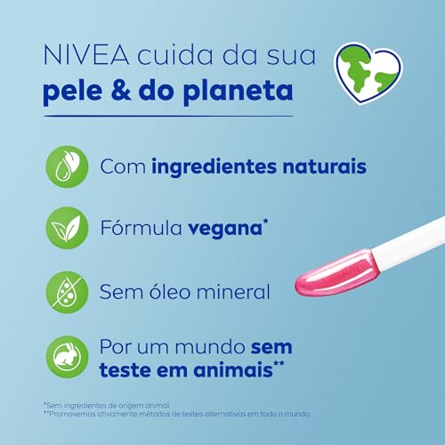 NIVEA Lip Oil Brilho Nutritivo Pink Rock 5,5ml - Hidratação prolongada, sensação não oleosa, lábios