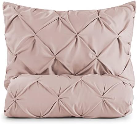 Blumtal® Luxury Duvet Cover Sets Pinch Pleat (Set of 1 Duvet Cover and 2 Pillowcases) - Sleep like a Log with our UltraSoft Weaving Technology - Pintuck Bedding, White, Single
