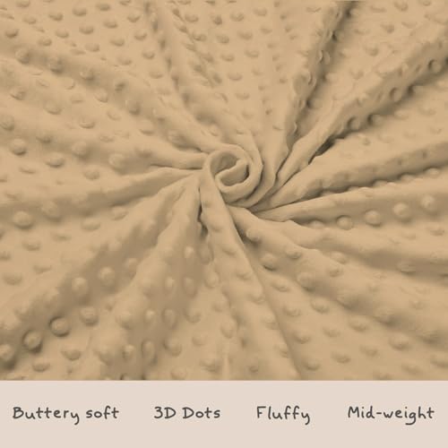 Image of Brown Baby Blankets for Girls 30 x 40, Soft Double Layer Minky Blanket with Dotted Fleece Back, Nursery Bed Receiving Quilt Newborn Infant Toddler Shower Gift Bunny Spring Daisy Flower Theme