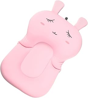 Cojín De Baño Para Niño Niña Antideslizante Soporte Seguro Para Recién Nacidos y Niño Niña Pequeños Almohadilla Flotante Para Bañera Rosa Infantil