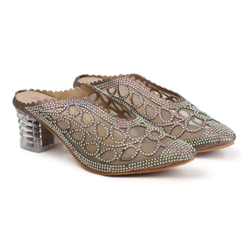Image of Women Fancy Sandal for Women with Transparent Heel I Fashion Mules HN-900