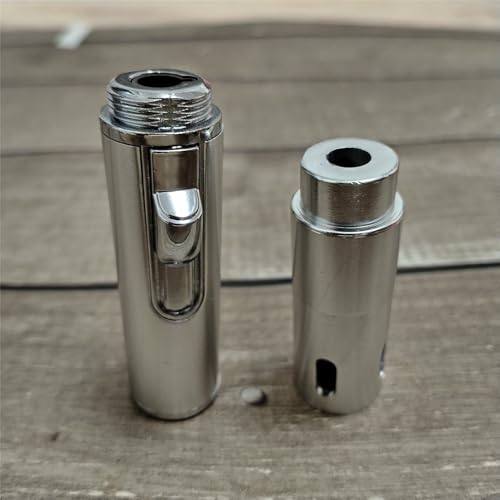 Encendedor de antorcha recargable 2 piezas plateado miniatura 5