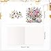 Tontut 6pcs Diamond Art Painting Greeting Card, Pretty Vase Beautiful Flowers 5D DIY Special Shape Diamond Painting Christmas Birthday Greeting Card Creative Gifts