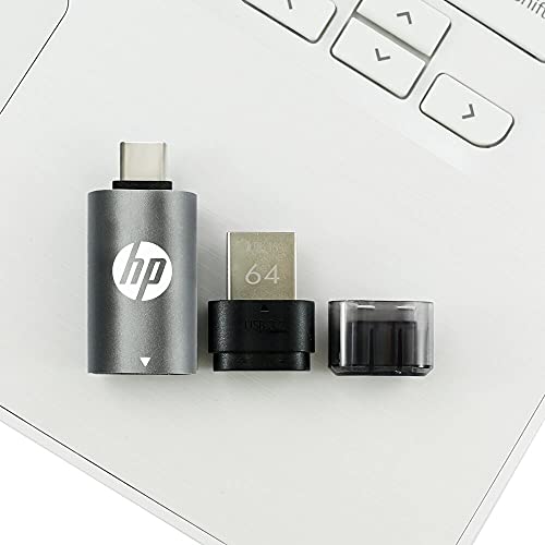 Image of HP x5600C 64GB OTG (Type C) usb3.2 gen 1 Pen Drive, Grey & Black & w100 480P 30 FPS Digital Webcam with Built-in Mic, Plug and Play Setup