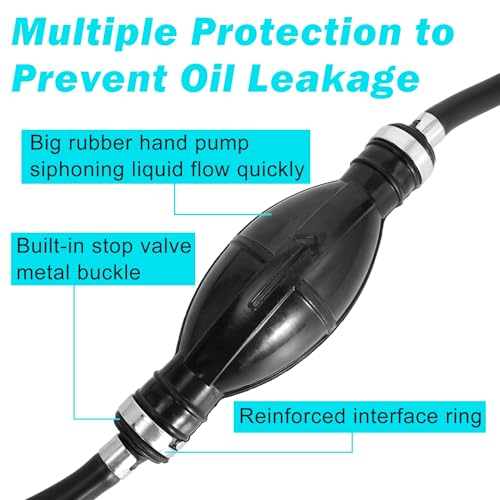 Image of 1 /4'' 6mm Fuel Line Assembly 10ft Marine Boat Fuel Line Outboard Primer Bulb Assembly with Connector Compatible with Outboard Motors
