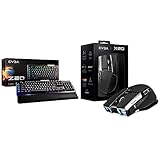 EVGA Z20 RGB Optical Mechanical Gaming Keyboard with EVGA X20 Gaming Mouse, Wireless, Black,...