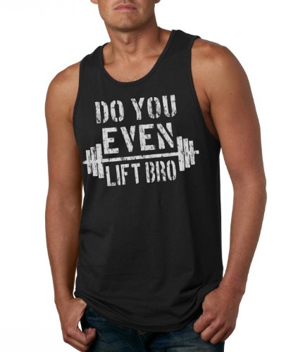Guerrilla Tees Do You Even Lift Tank Top Funny Tshirts bro Shirt Weightlifting Shirts Workout Gear, Large Black