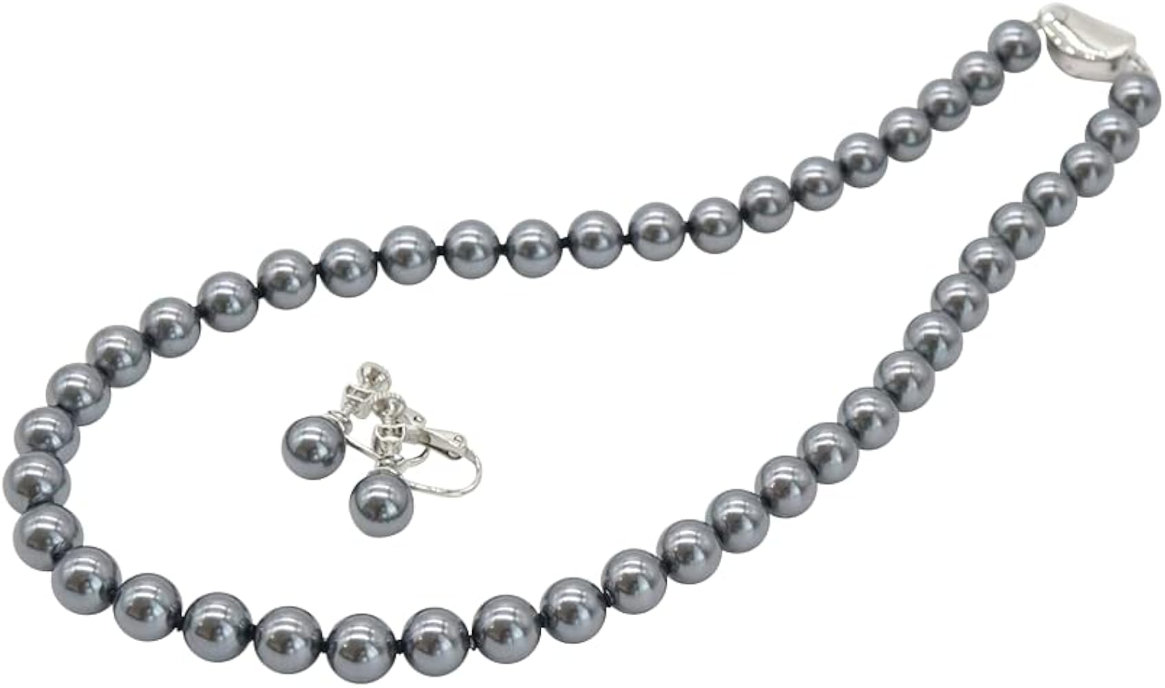 Amazon | [咲屋] 貝パール ネックレス セット 8mm 42cm 40cm 45cm 冠婚