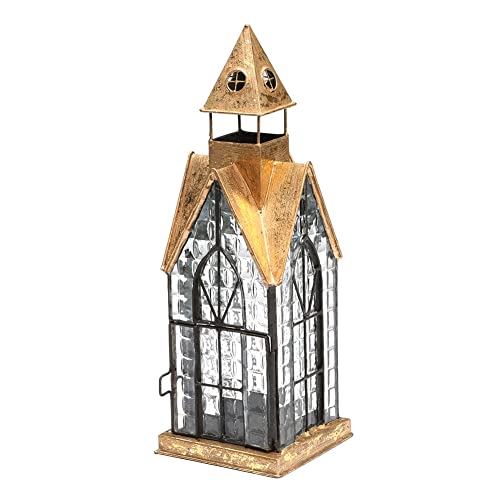 Signals Tealight Decorative Candle Lanterns - Rustic Candle Holder Set Of 3 - Classic European Architectural Houses Metal And Glass Decor #TOP2