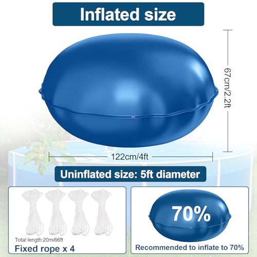 Almohadilla para piscina de invierno 5 pies PVC 0.4mm miniatura 3