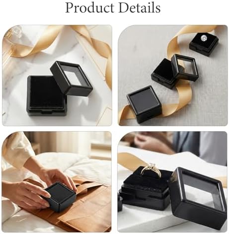 LIFKOME 12 Adet Küçük Boy, Takı Teşhir Kutusu, Şeffaf Kapaklı Mücevher Kavanozu, Düğün Töreni ve Doğum Günü Hediyesi İçin Uygun - Görsel 7