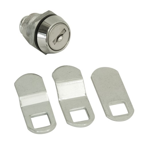 Southco Cm Series Chrome Plated Zinc Alloy Sealed Cam Lock, 0.28" Thick #TOP12