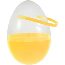 Garneck Large Fillable Plastic Easter with Handle for Boy Girl Transparent Decorative for Easter Hunts Open Design Reusable Holiday Supplies
