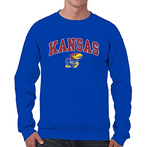 Image of NCAA College Sweatshirt Fleece Crewneck Pullover for Men and Women | Officially licensed NCAA college gameday crewneck pullover - 9 oz fleece lined sweatshirt with arch and logo design