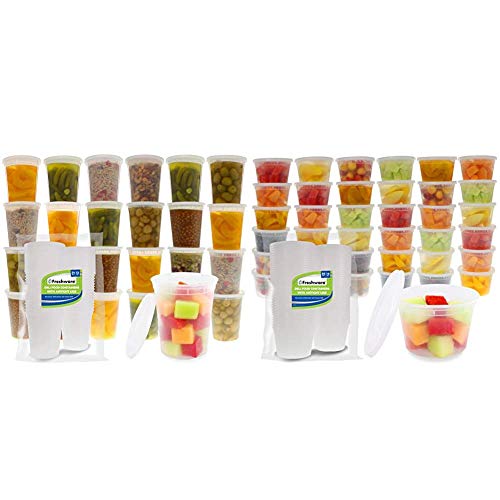 Freshware Food Storage Containers With Lids [24 Pack, 32Oz] & Deli, Food Storage Containers, 16 Ounce, 16 Oz. 50-Pack #TOP7