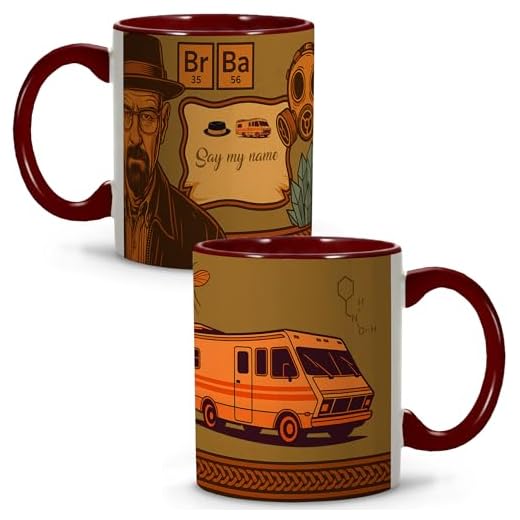 Taza Breaking Bad. Tazas Originales para Regalar. Breaking Bad Merchandising Caravana. Regalo Hombre. Tazas de Cafe Originales. LolaPixTaza WALTER WHITE