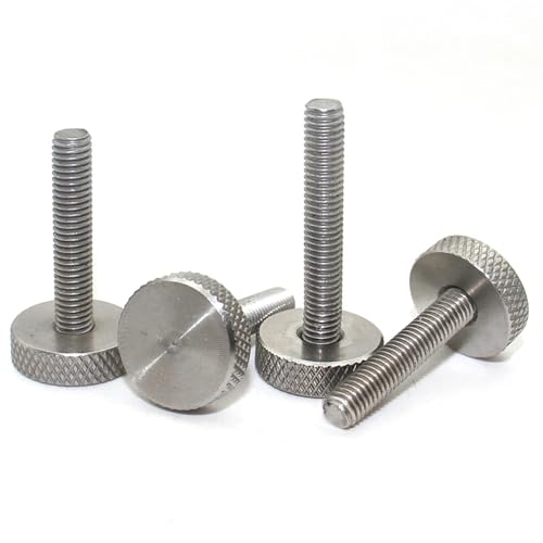 Vis moletées acier inoxydable 304 tête plate M2 x 20mm serrage manuel lot de 20 pièces