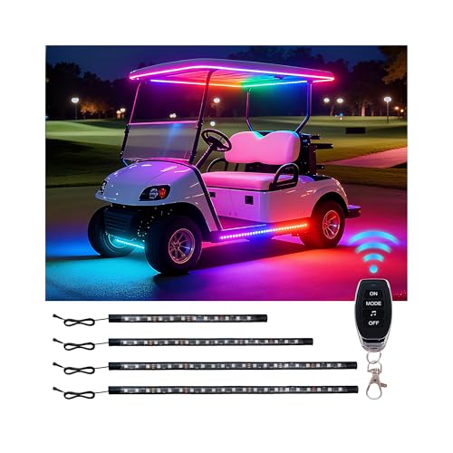 4Pcs Golf Cart Lights underglow Light kit/Accessories Lighting/Wheel Lights/led Lights