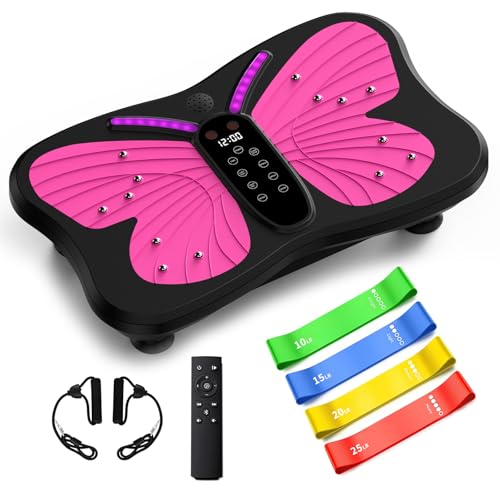 Plataforma Vibratoria para PéRdida de Peso y Drenaje LinfáTico, 200 Niveles de Vibración, Peso MáXimo de 181 Kg, Plataforma De Modelado para Entrenamiento de Cuerpo Completo y Fitness (Pink) Plataforma Vibratoria para PéRdida de Peso y Drenaje LinfáTico, 200 Niveles de Vibración, Peso MáXimo de 181 Kg, Plataforma De Modelado para Entrenamiento de Cuerpo Completo y Fitness (Pink)