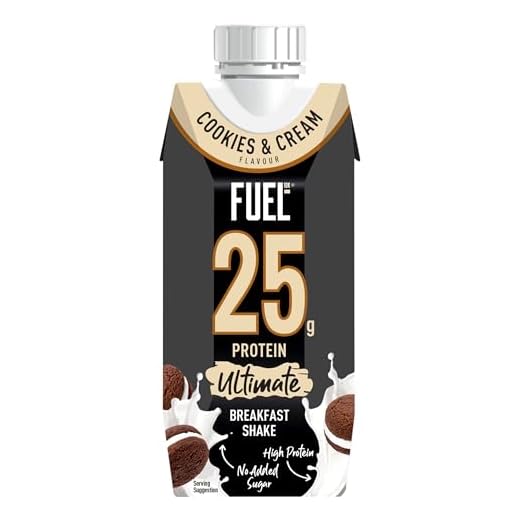 FUEL10K Cookies & Cream 25g High Protein Breakfast Shake Drink, 330 ml (Pack of 1)