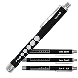 刻印対応 LED ペンライト ラバー調 ホワイトLED ノック式ボタン 軽量 コンパクト (ブラック 文字入り)