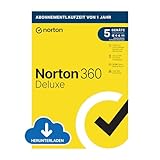 Norton 360 Deluxe 2024 | 5 Ger&auml;te | Antivirus | Secure VPN | Passwort-Manager | 1-Jahres-Abonnement | PC/Mac/Android/iOS | Aktivierungscode per Email