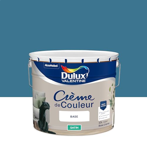 Dulux Valentine Crème de Couleur - Peinture multi-supports intérieure - Satin Marée Haute 10 L