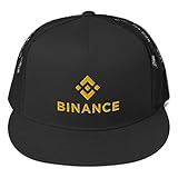 Hogue WS LLC Binance Coin Logo Hat (Embroidered Trucker Cap) Crypto Exchange Black