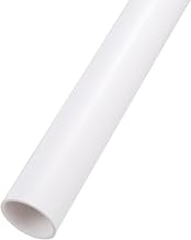 1.1" x 1.3" PVC Pipe 14" Plastic Rigid Tubing Round High Impact Drain Pipe, [for Greenhouse Garden Home HVAC Plumbing] - 28x32mm / White