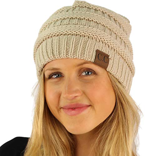 Image of Hatsandscarf CC Exclusives Solid Color Beanie Tail Hat for Adult (MB-20A)