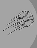  Baseball Notebook - 4x4 Quad Ruled: 8.5 x 11 - 200 Pages - Graph Paper - School Student Teacher Office