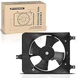 A-Premium A/C Condenser Fan Assembly Compatible with Select Honda Models - Accord 1998 1999 2000 2001 2002, 2.3L - with Motor, Replace# 38605PAAA01, 38615PAAA00
