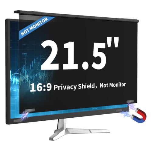 Image of DEJIMAX 21.5 Inch Magnetic Monitor Privacy Screen, Hanging Anti Spy Screen Filter for 16:9 Computer Monitor, Anti Glare & Blue Light Privacy Protector, Removable Privacy Filter for Office