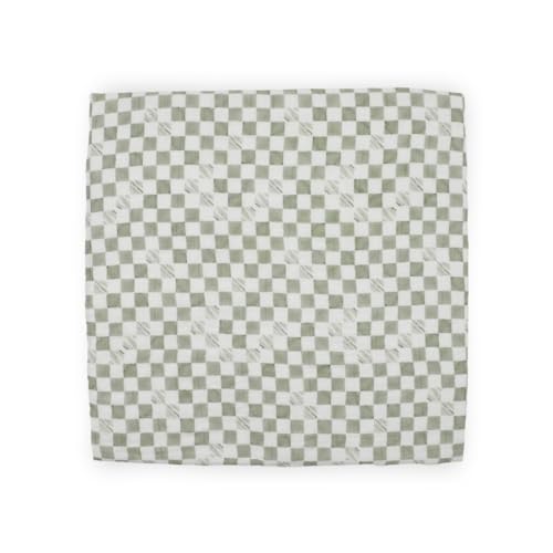 Image of Little Unicorn Muslin Swaddle Blanket for Newborns & Infants | Soft & Breathable Fabric | Baby Blanket for Swaddling, Nursing, Shower Gifts (Green Checker)
