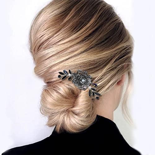 Casdre Black Wedding Hair Comb Silver Rhinestone Bridal Hair Piece Crystal Evening Party Hair Accessories For Women And Girls #TOP1
