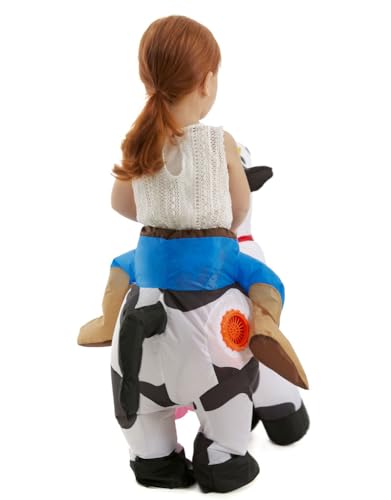 Disfraz inflable de vaca para niño pequeño miniatura 4