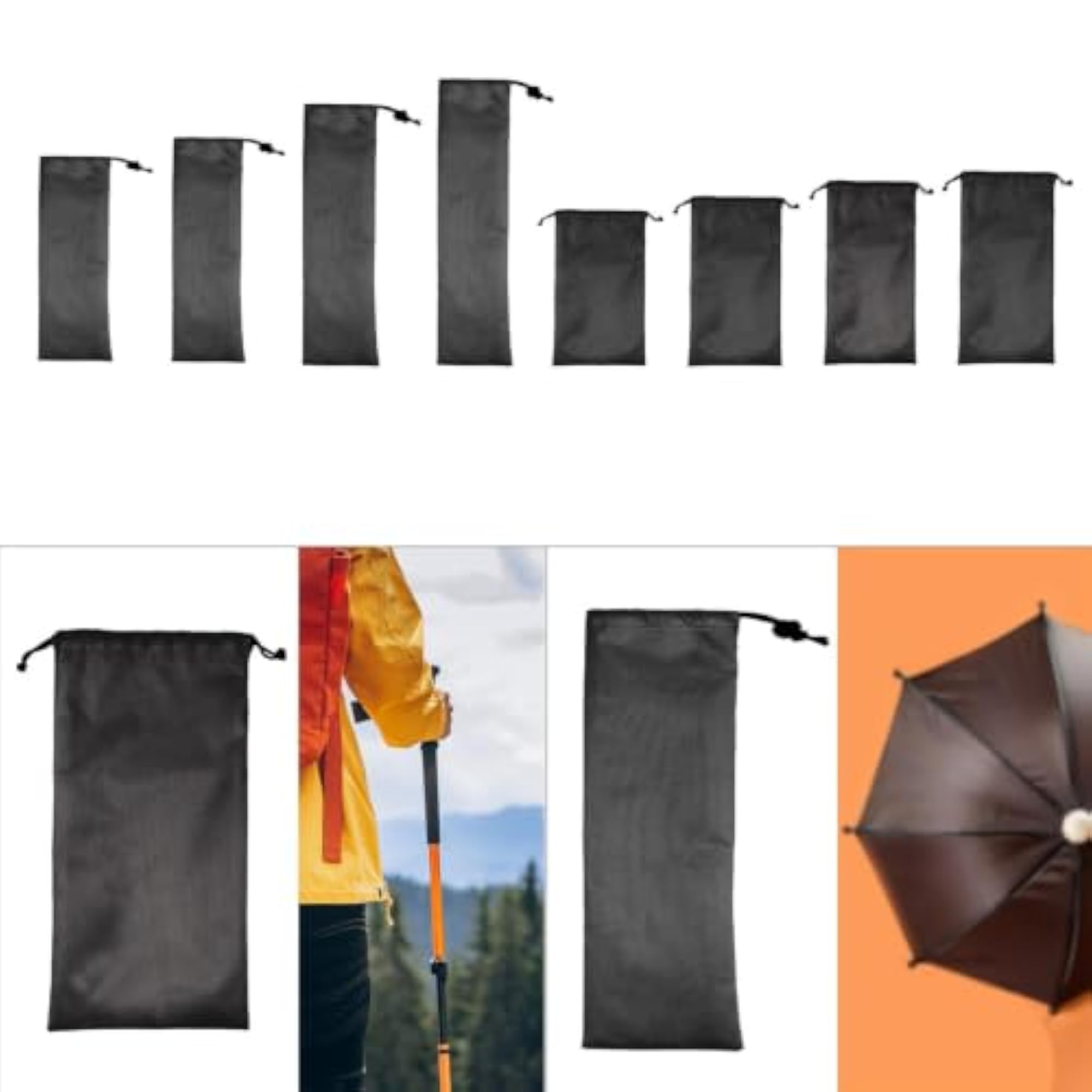 Lightweight Tent Pegs Drawstring Storage Bag for Gardening