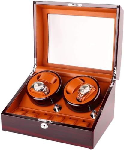  XJBTBA Avvolgitore Automatico, Orologi per la casa Display Box Machine Shaker 4 Slot Case Meccanica Wristrotato