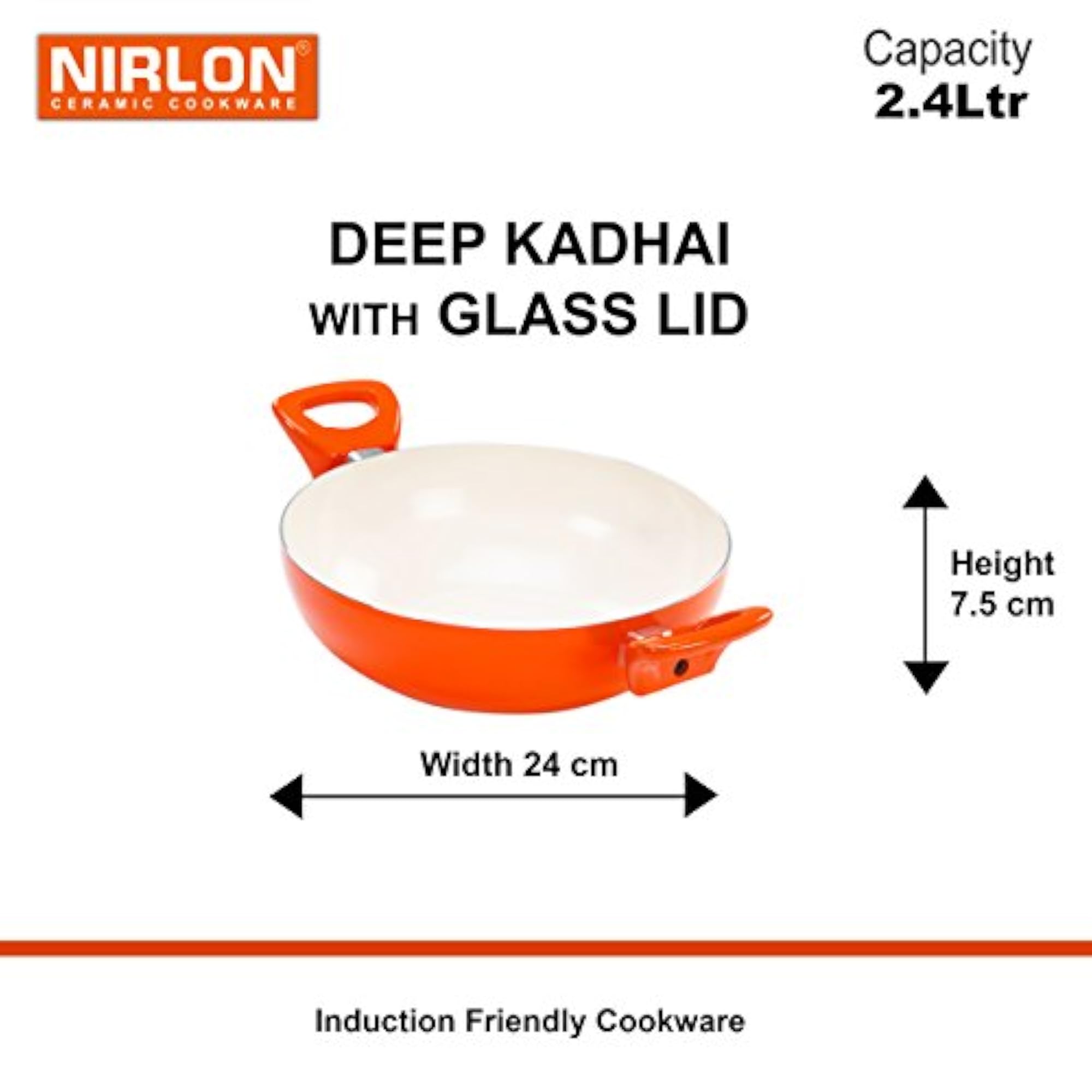 Non-Stick Induction Compatible Ceramic Tawa Kadhai Cookware Set