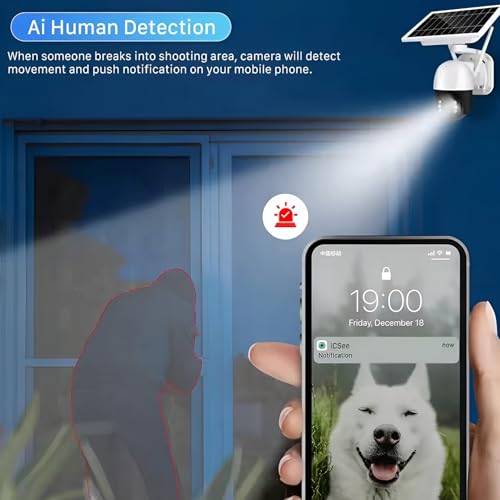 Image of GIGAWATTS Solar 4G CCTV Single Camera with 7W Panel 5MP & 10W Battery Water-Resistant Automatic On /Off Motion Sensor Solar Security Cam for Garden Parking Garage Basement Farms (Pack of 1, White)