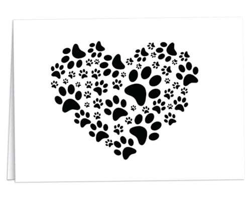 Cartes de remerciement empreintes de pattes pour deuil animalier